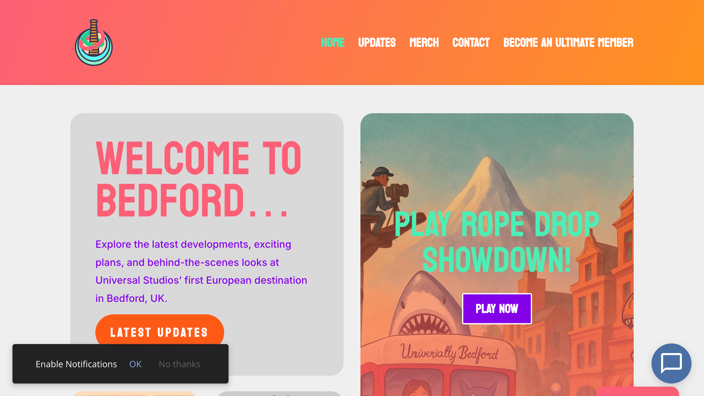 Universally Bedford website preview